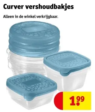 Aanbieding: Curver vershoudbakjes