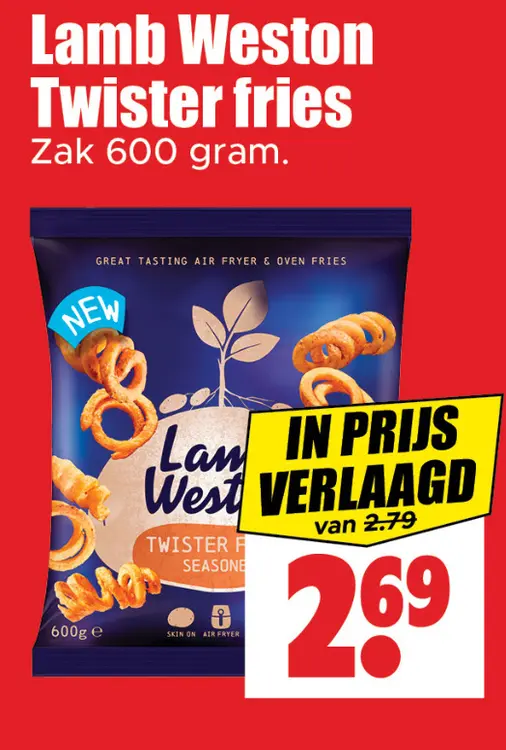 Aanbieding: Lamb Weston Twister fries