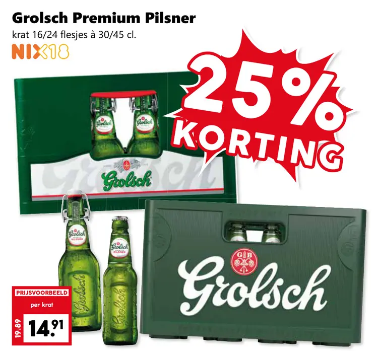 Aanbieding: Grolsch Premium Pilsner