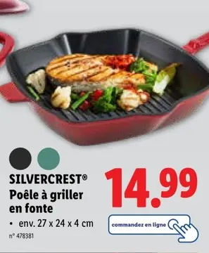 Offre: Poêle à griller en fonte