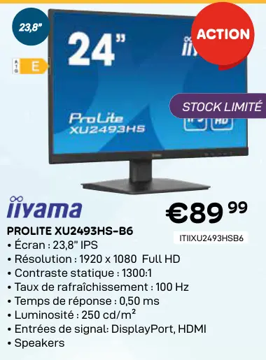 Offre: Prolite xu2493hs-b6