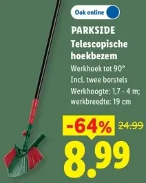Aanbieding: Telescopische hoekbezem