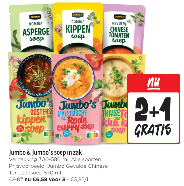 Aanbieding: Jumbo & Jumbo's soep in zak