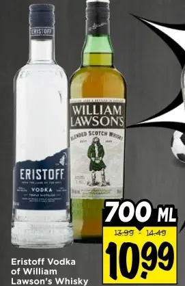 Eristoff Vodka William Lawson's Whisky