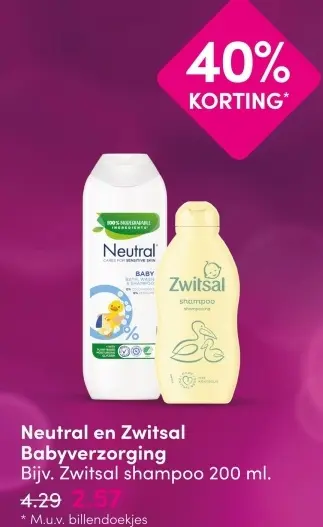 Aanbieding: Neutral en Zwitsal Babyverzorging
