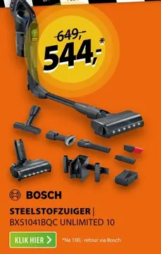 Aanbieding: Steelstofzuiger | bxs1041bqc unlimited 10
