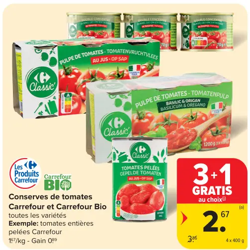 Offre: Conserves de tomates