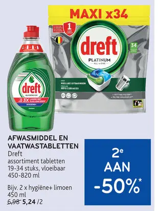 Aanbieding: Afwasmiddel en vaatwastabletten