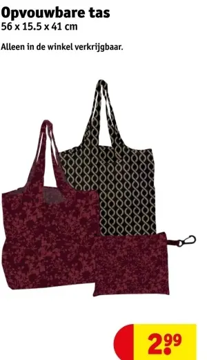 Aanbieding: Opvouwbare tas