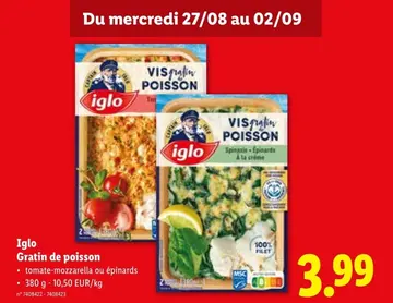 Offre: Gratin de poisson