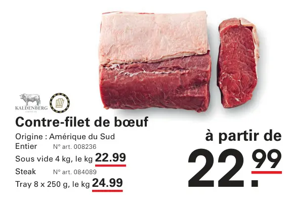 Offre: Contre-filet de bœuf