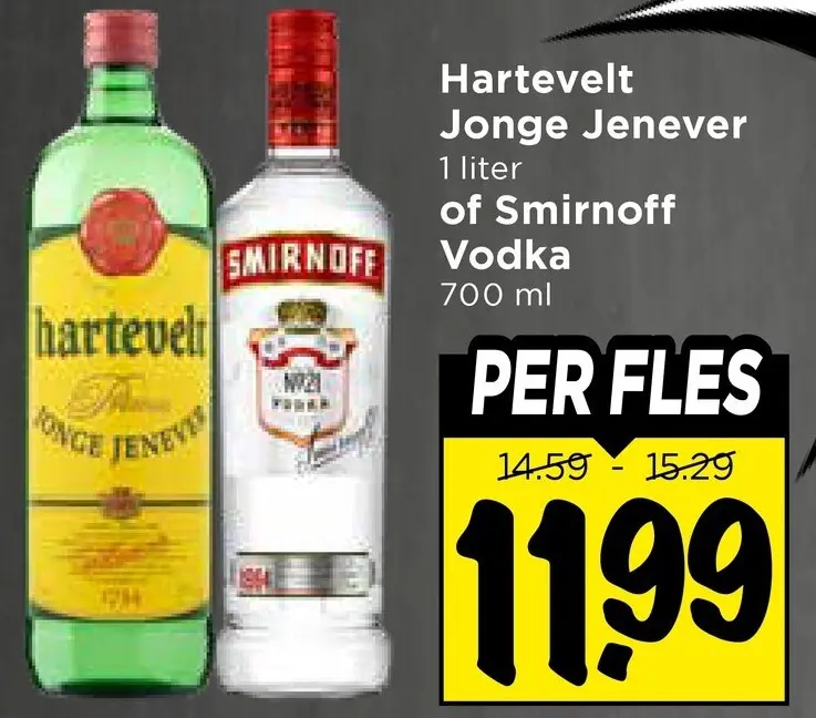 Aanbieding: Hartevelt Jonge Jenever and Smirnoff Vodka