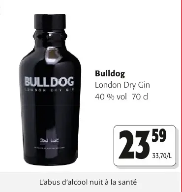 Offre: Bulldog London Dry Gin