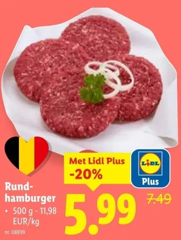 Aanbieding: Rund-hamburger