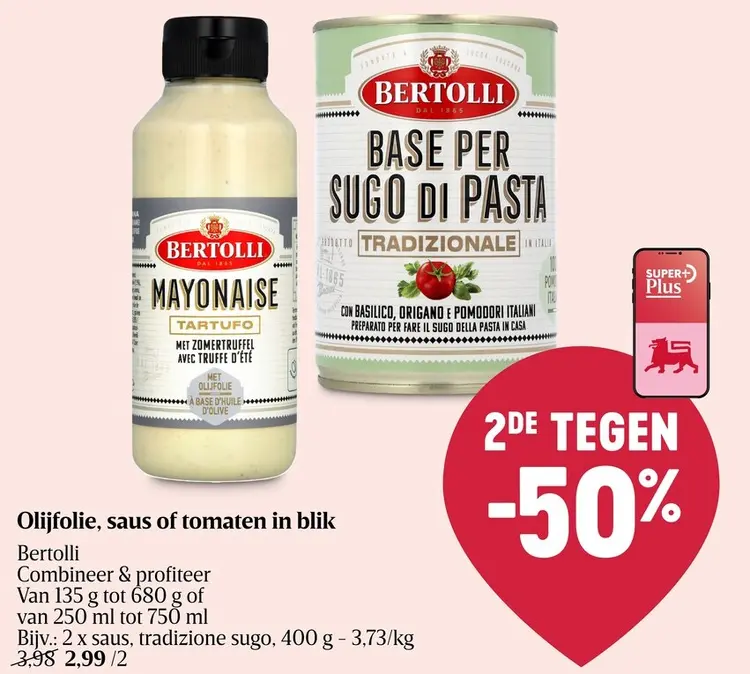 Promotie: Olijfolie, saus of tomaten in blik