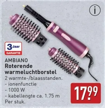 Aanbieding: Roterende warmeluchtborstel