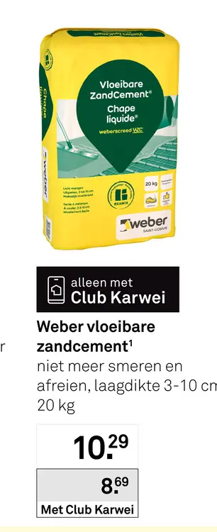 Aanbieding: Weber vloeibare zandcement