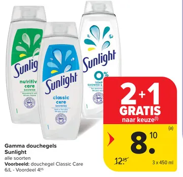 Aanbieding: Gamma douchegels Sunlight