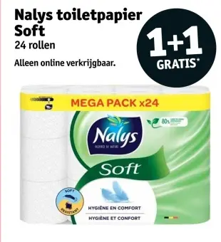 Aanbieding: Nalys toiletpapier Soft
