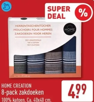 Aanbieding: 8-pack zakdoeken
