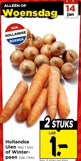 Aanbieding: Hollandse Uien of Winterpeen