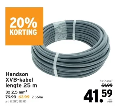Promotie: XVB-kabel