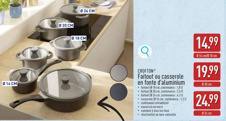 Offre: Faitout ou casserole en fonte d'aluminium