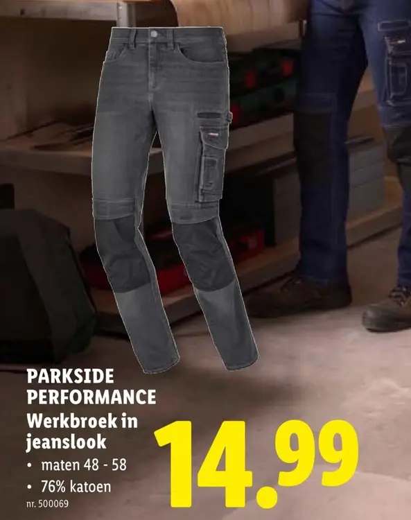 Promotie: Werkbroek in jeanslook