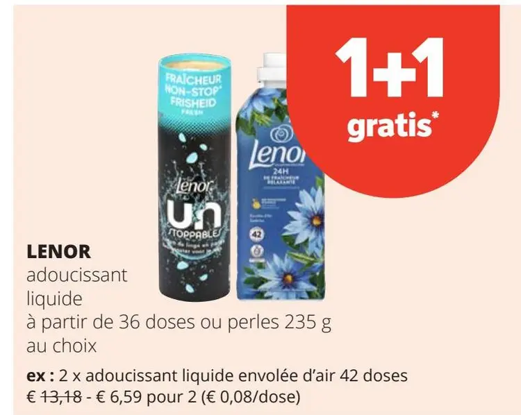 Offre: adoucissant liquide