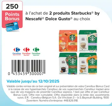 Offre: Starbucks® by Nescafé® Dolce Gusto®
