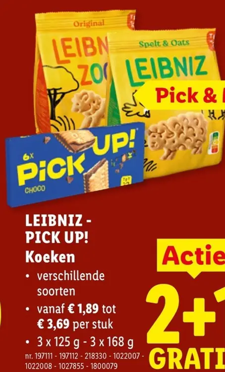 Promotie: Leibniz & Pick up! Koeken