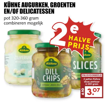 Aanbieding: Augurken, groenten en/of delicatessen