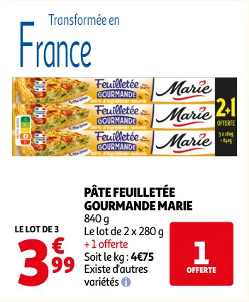 Promotie: Pâte feuilletée gourmande