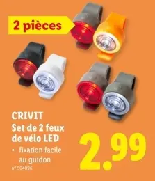 Offre: Set de 2 feux de vélo LED