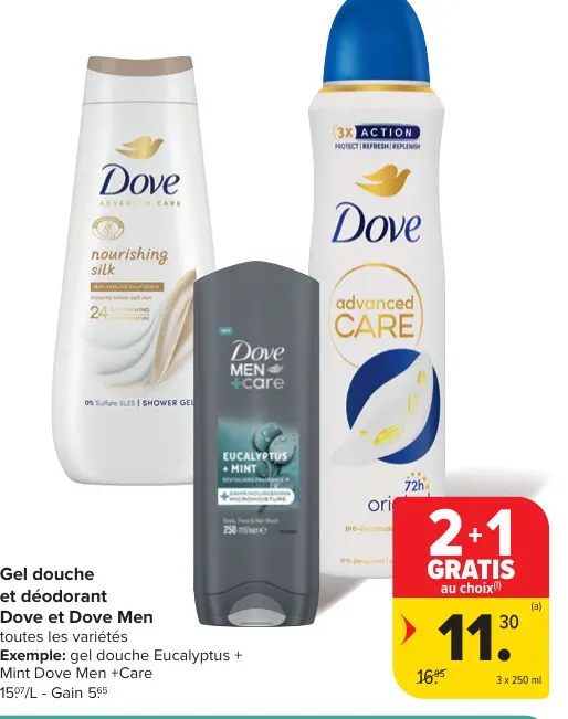 Offre: Gel douche et déodorant