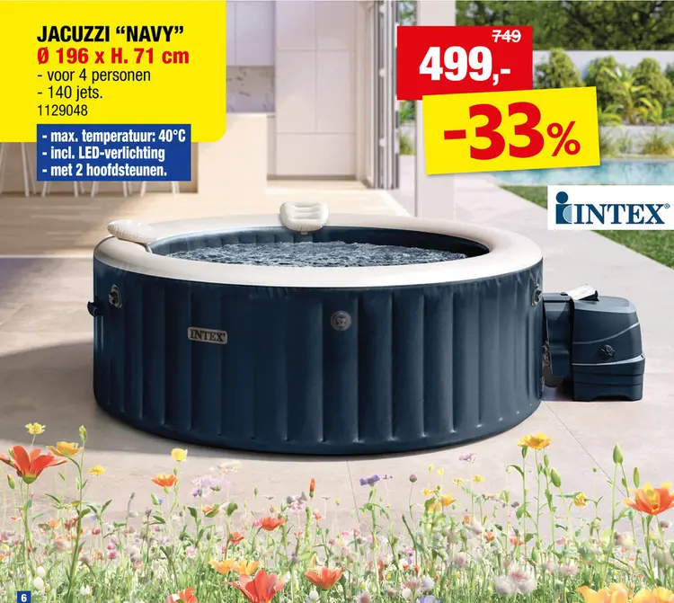 Promotie: Intex Spa Bubbels 196x71 cm 4 personen
