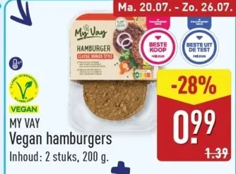 Aanbieding: Vegan hamburgers