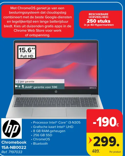 Promotie: Chromebook 15A-NB0022