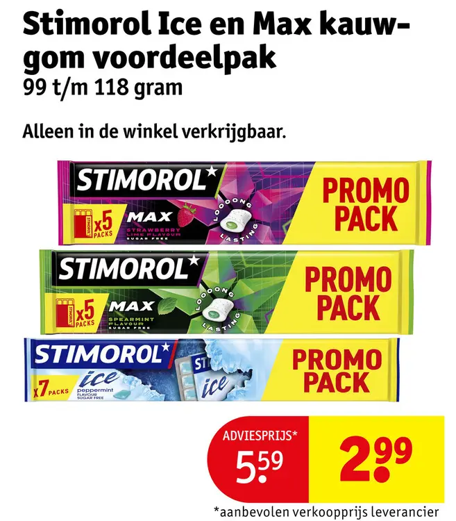 Aanbieding: Stimorol Ice en Max kauwgom voordeelpak