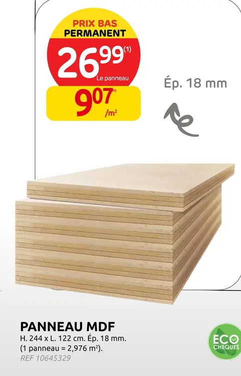 Offre: Panneau mdf