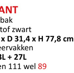 Aanbieding: Vuilnisbak met opbergvak Giant 3L+33L+27L zwart