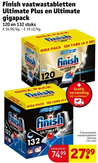 Promotie: Vaatwastabletten Ultimate Plus en Ultimate gigapack