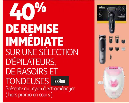 Offre: Épilateurs, rasoirs et tondeuses
