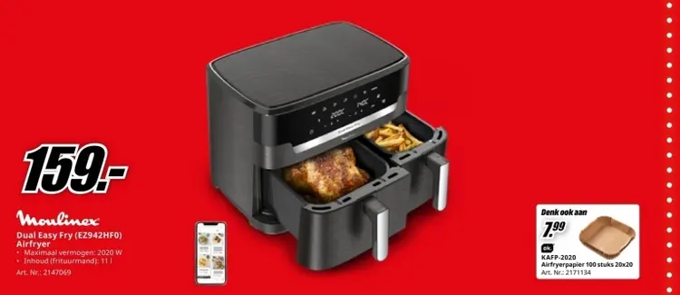 Promotie: Dual Easy Fry (EZ942HF0) Airfryer