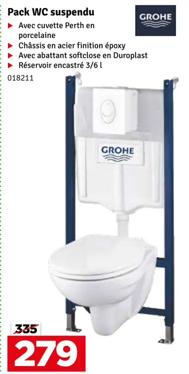 Offre: Pack WC suspendu