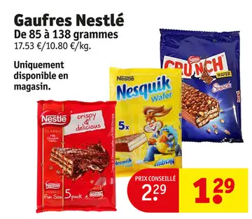 Offre: Gaufres Nestle