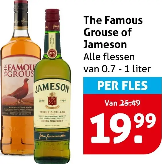 Aanbieding: Alle flessen van 0.7 - 1 liter