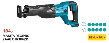 Aanbieding: MAKITA RECIPRO-ZAAG DJR186ZK