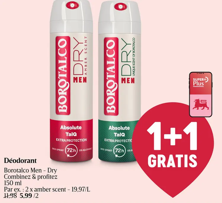 Offre: Déodorant Borotalco Men - Dry