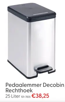 Aanbieding: Curver Pedaalemmer Decobin Ovaal 5L Zilver